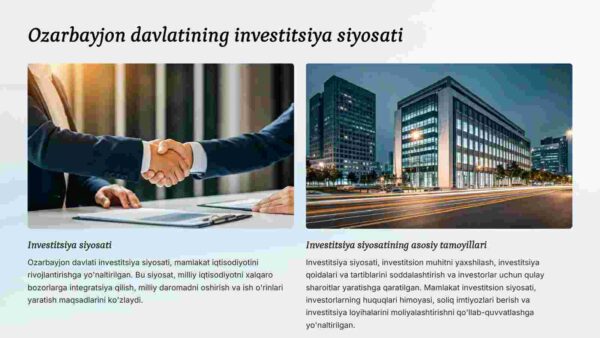 Ozarbayjon davlatining investatsiya tahlili - Image 3