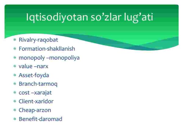 Raqobat va monopoliya. Narxlarning mohiyati va shakllanish xususiyatlari - Image 3
