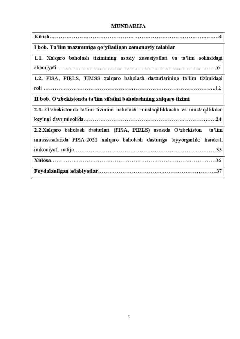 Ta'lim sifatini baholashning xalqaro tizimi - Image 2
