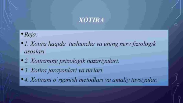 Xotira jarayonlari va turlari - Image 2