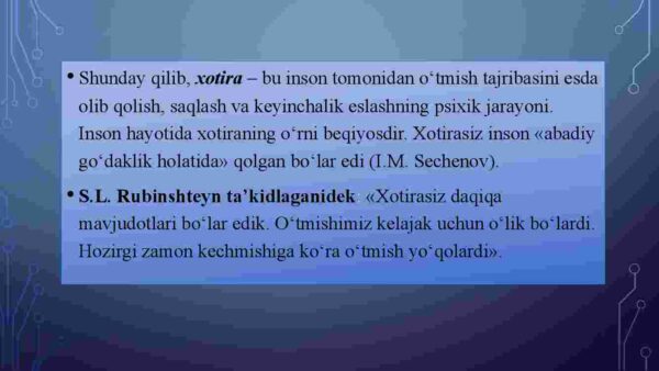 Xotira jarayonlari va turlari - Image 4