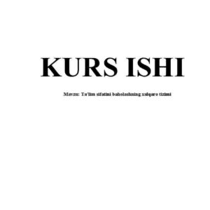 Ta'lim sifatini baholashning xalqaro tizimi