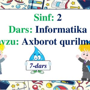 7-dars Sinf : 2 Dars : Informatika Mavzu : Axborot qurilmalari