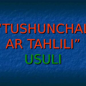 Tushunchalar tahlili usuli