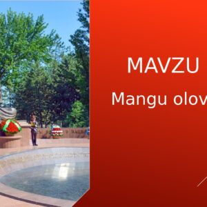 Mavzu Mangu olov