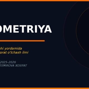 🌡️ OPTIK PIROMETRIYA Issiqlik nurlanishi yordamida masofadan harorat o'lchash ilmi Fizika | O'quv yili 2025–2026 TAYYORLADI: JONTEMIROVA XOSIYAT