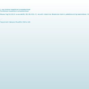 Yog’(A,D,E,K) va suvda(B1, B2, B6, B12, C) eruvchi vitaminlar. Bolalarda vitamin yetishmovchiligi semiotikasi. Gipovitaminozlar. Avitaminozlar.