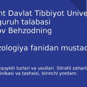 Qon quyish turlari va usullari. Sitratli zaharlanish: sabablari, klinikasi va tashxisi, birinchi yordam