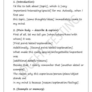 CEFR speaking part namuna