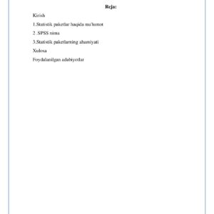 Statistik paketlar