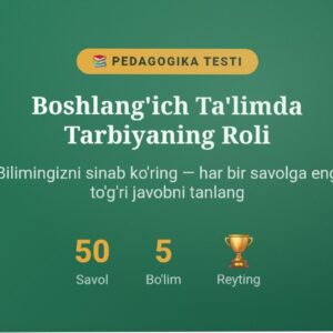 Testlar qo'llanmasi