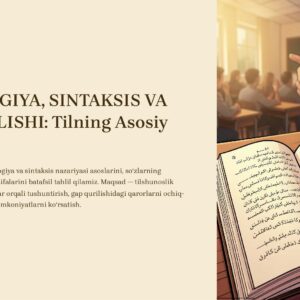 Morfologiya;Sintaksis va Gap qurilishi