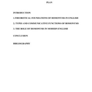 THE COMMUNICATIVE ROLE OF HOMONYMS IN ENGLISH