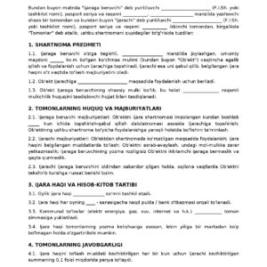 Ijara Shartnomasi