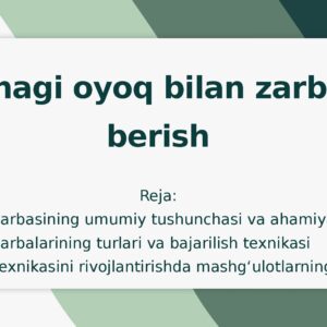Chagi oyoq bilan zarba berish
