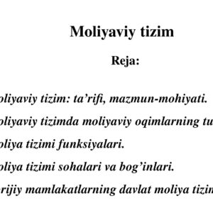 Moliyaviy tizim