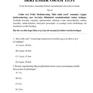 IKKI ESHIK ORASI TEST