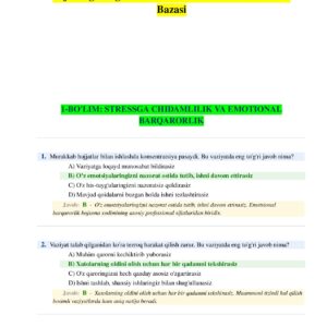 bojxonaga ishga kirish dastlabki test 1000 Talik Test Bazasi