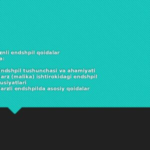 Farznli endshpil qoidalar