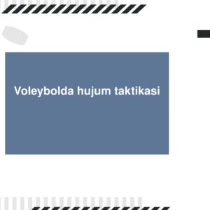 Voleybolda hujum taktikasi