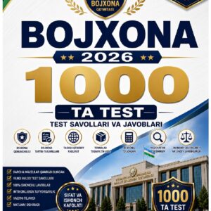 Bojxona 2026 — 1000 ta test